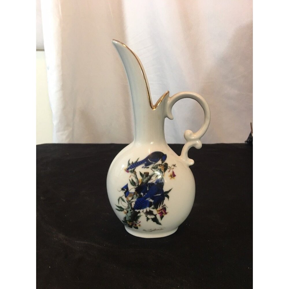 National Audubon Society Porcelain Collection Pitcher “The BlueJay” Exc Cond